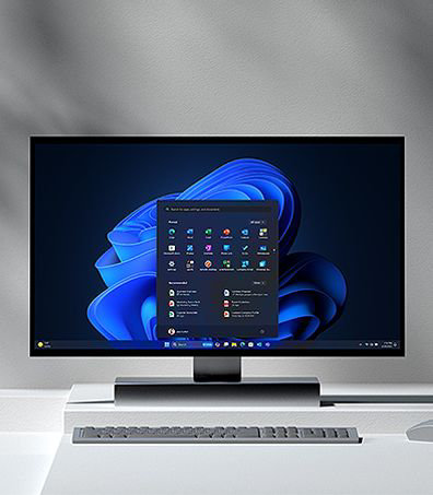 展示中的 Windows 一体机